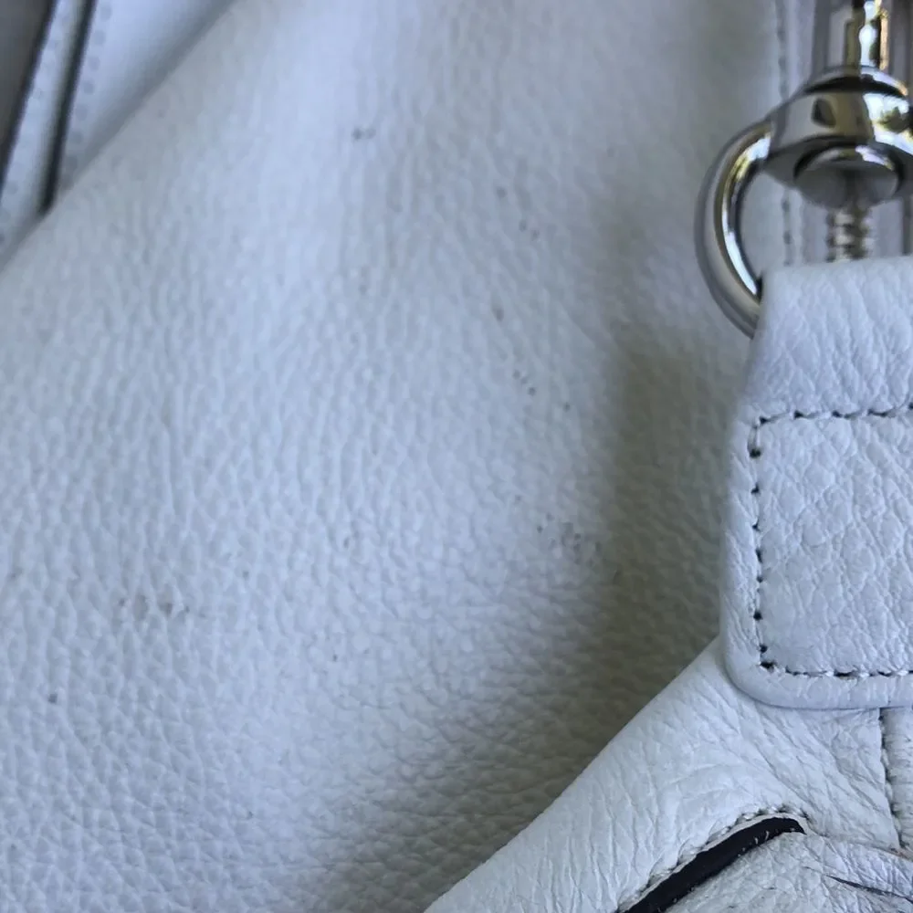 Rebecca Minkoff White Leather Fringe Backpack
